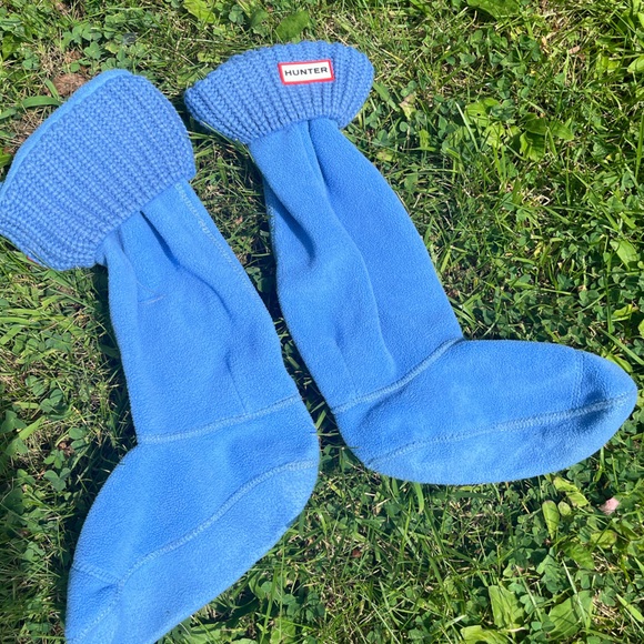 Hunter Boot Liner Socks Women’s Blue Fleece Warm for Winter! - Picture 4 of 10